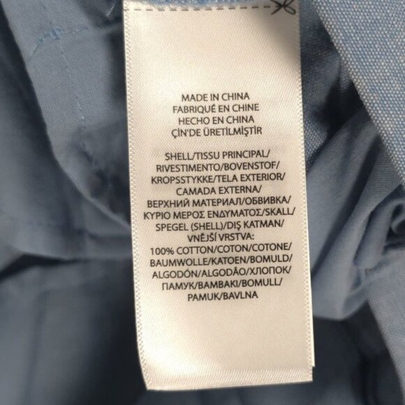 NWOT POLO RALPH LAUREN Kick Flare Crop Pants Chambray Blue 100% Cotton Size 14 - Picture 13 of 14